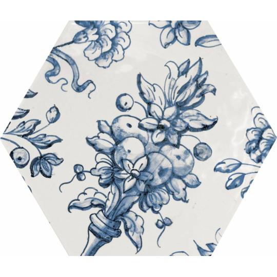 azulejos fenyes hexa hatszogletu kek kezzel festett dekor csempe regies hullamos rusztikus elegans mediterran falburkolat konyha furdoszoba csempebolt.jpg